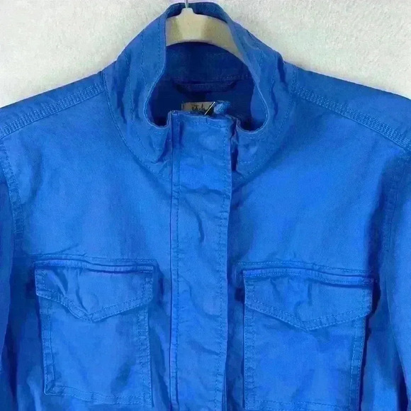 Style & Co Utility Jacket Women’s Sz S Blue - Picture 3 of 10